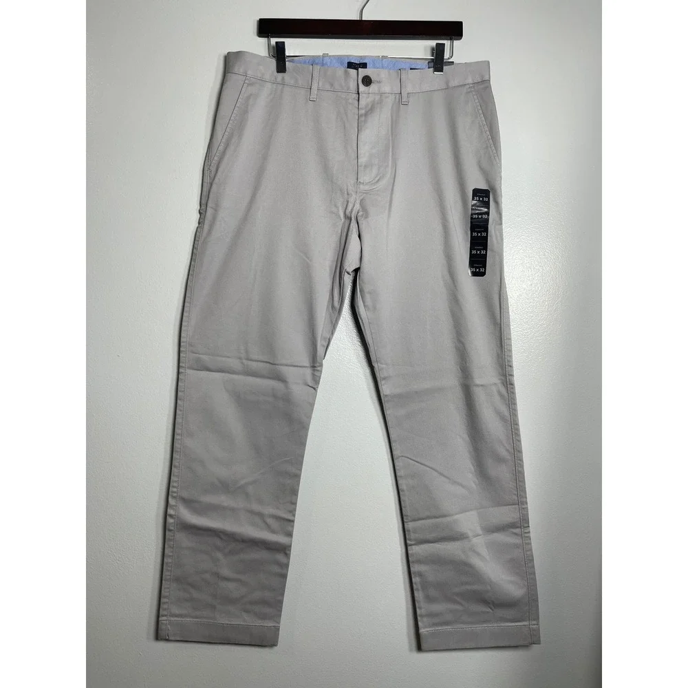 J.CREW Straight-fit Original Chino Pant 35x32 NEW Light Grey C0400 Preppy